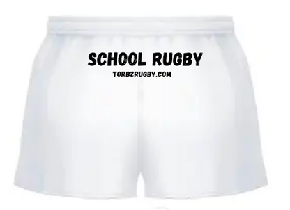 School Rugby Training Shorts - White